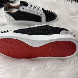 Black and White Studded Sneakers